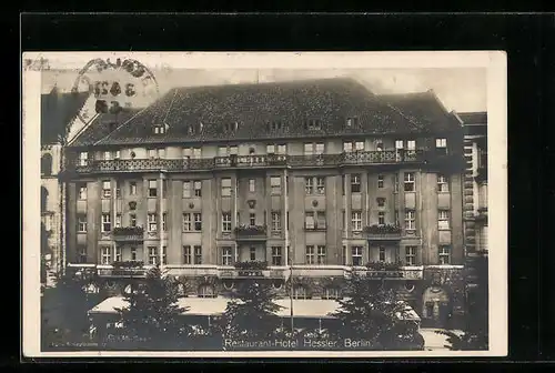 AK Berlin-Charlottenburg, Restaurant-Hotel Hessler, Kantstrasse