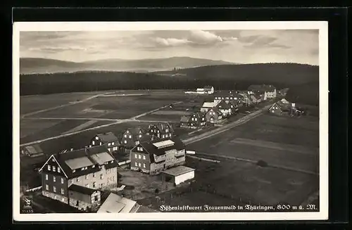 AK Frauenwald in Thüringen, Ortsansicht aus der Vogelschau