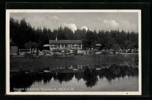 AK Frauenwald, Kurpark Lenkgrund am Wasser, Inh. Willy Spindler