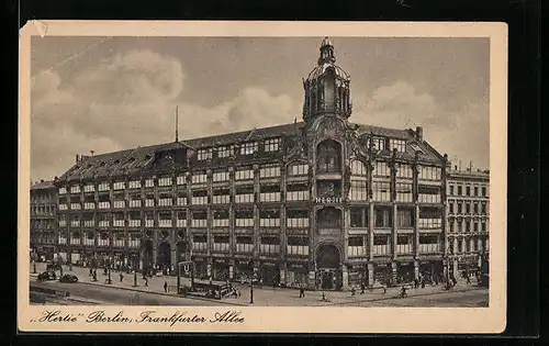 AK Berlin-Friedrichshain, Hertie Kaufhaus, Frankfurter Allee 5-7
