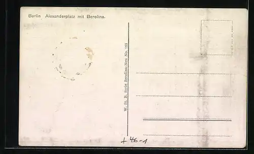 AK Berlin, Alexanderplatz mit Berolina, Strassenbahn