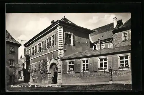 AK Dettelbach a. M., Blick auf Juliusspital Weinstube