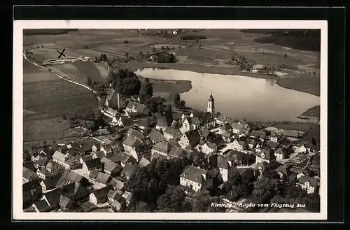 AK Kisslegg i. Allgäu, Ortsansicht vom Flugzeug aus