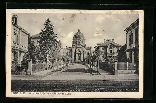 AK Lahr i. B., Jammstrasse mit Christuskirche