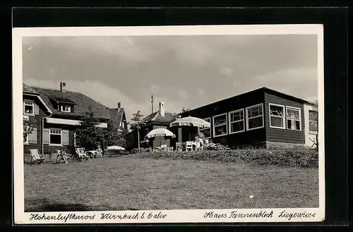 Foto-AK Würzbach b. Calw, Haus Tannenblick, Liegeweise