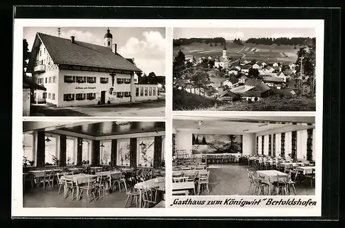 AK Bertoldshofen /Allgäu, Gasthaus zum Königswirt, Innenansichten