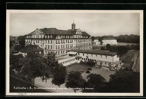 AK Karlsruhe i. B., Kinderkrankenhaus, Haus der Gesundheit und Mensa