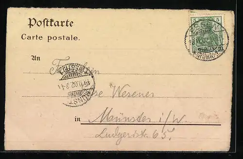 Lithographie Köln, Hauptbahnhof, Wappen