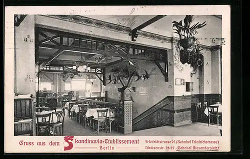 AK Berlin, Skandinavia-Etablissement, Dircksenstrasse 26-27