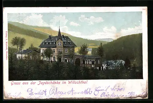 AK Wilischthal, Gasthaus Jagdschänke