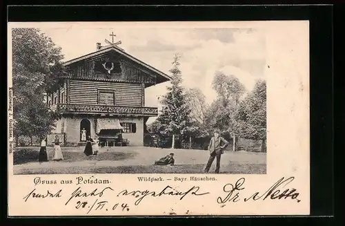 AK Potsdam, Wildpark, Bayrisches Häuschen