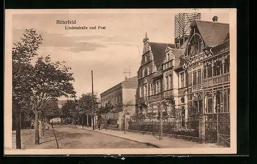 AK Bitterfeld, Lindenstrasse und Post