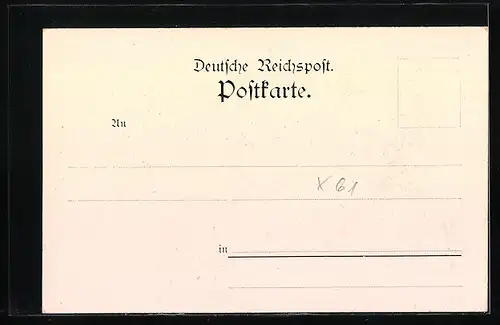 AK Meiningen, Postgebäude, Strassenansicht