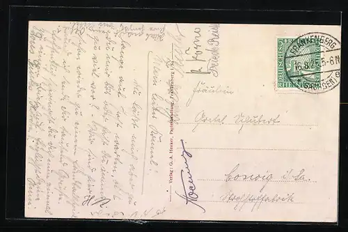 AK Frankenberg i. Sa., Partie in der Lützelstrasse