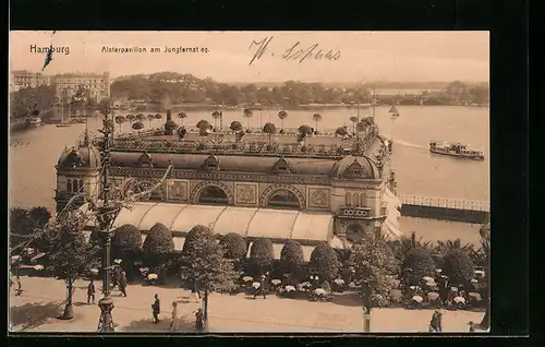 AK Hamburg-Neustadt, Alsterpavillon am Jungfernstieg