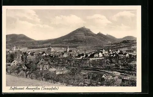 AK Annweiler /Saarpf., Ortsansicht mit Bergen