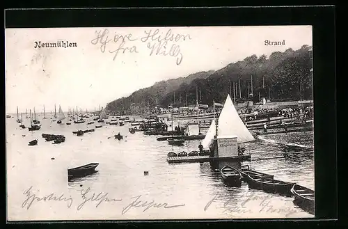 AK Neumühlen bei Altona, Am Strand