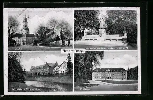 AK Jever /Oldbg., Amtshaus, Terrasse mit Gymnasium