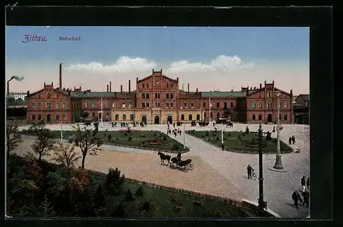 AK Zittau, Partie am Bahnhof