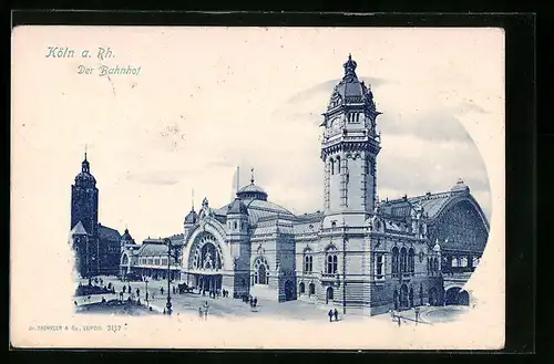 AK Köln a. Rh., Der Bahnhof