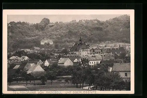 AK Radebeul, Ortsansicht mit Oberlössnitz