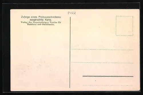 AK Radebeul, Ortsansicht mit Oberlössnitz