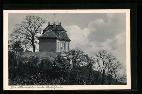 AK Niederlössnitz, Gebäude auf dem Mätressenhügel