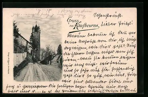 AK Kaufbeuren, Blick zum Fünfknöpfigen Turm