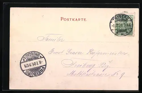 AK Triberg, Ortsansicht vom Hohnen aus