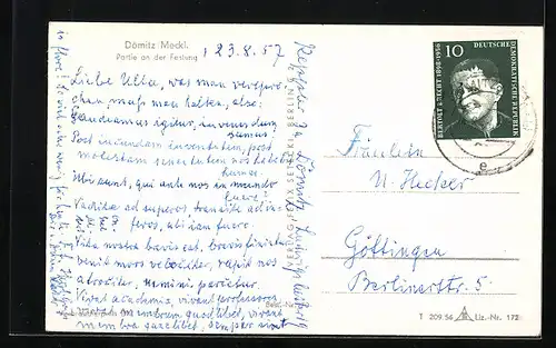 AK Dömitz /Meckl., Partie an der Festung