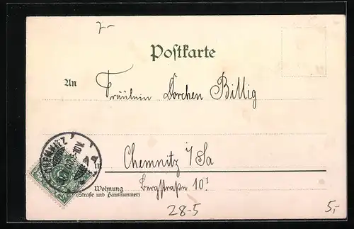 AK Engel mit Krokus beschützt ein Kindlein