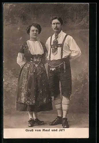 AK Trachten-Duett Maxl und Idl