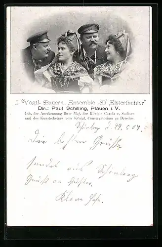 AK 1. Vogtl. Bauern-Ensemble D`Elsterthaler