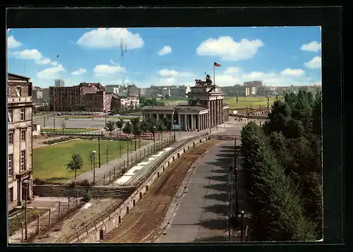 AK Berlin, Grenzanlagen am Brandenburger Tor