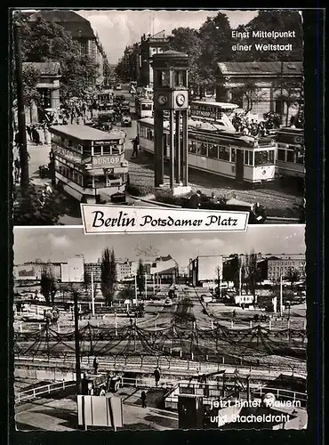 AK Berlin, Potsdamer Platz einst und jetzt