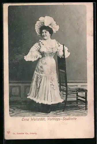 AK Portrait von Erna Wollstädt, Vortrags-Soubrette