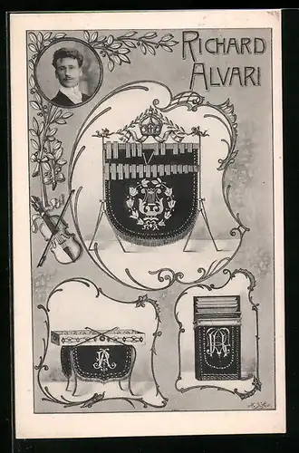 AK Portrait von Richard Alvari, Musiker