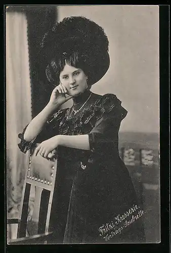 AK Portrait von Fritzi Kresserie, Vortrags-Soubrette