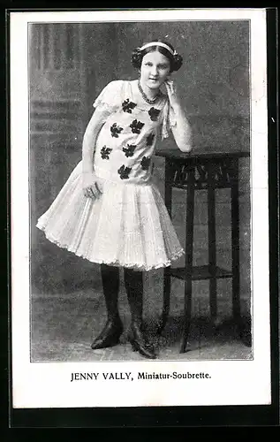 AK Portrait von Jenny Vally, Miniatur-Soubrette