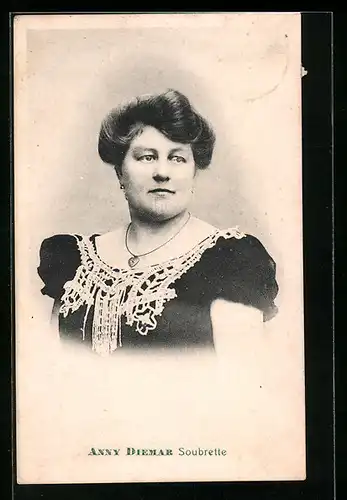 AK Portrait von Anny Diemar, Soubrette