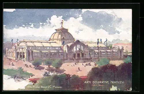 AK Milano, Esposizione di Milano 1906, Arti Decorative Francesi, Ausstellung