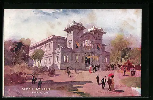 Künstler-AK Milano, Esposizione 1906, Sede Comitato