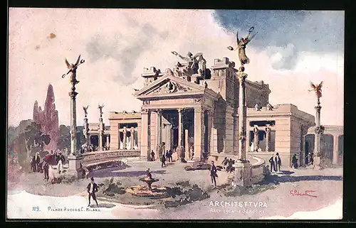 Künstler-AK Milano, Esposizione 1906, Architettura