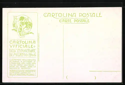 AK Milano, Esposizione internazionale 1906, Galleria del Lavoro