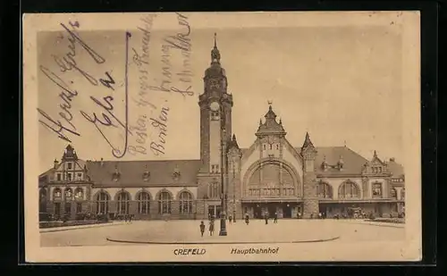 AK Crefeld, Hauptbahnhof