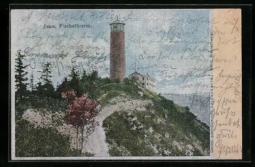 Seiden-Imitations-AK Jena, Fuchsthurm