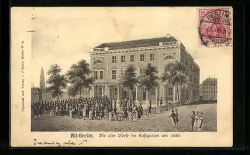AK Berlin, die alte Börse im Lustgarten um 1830