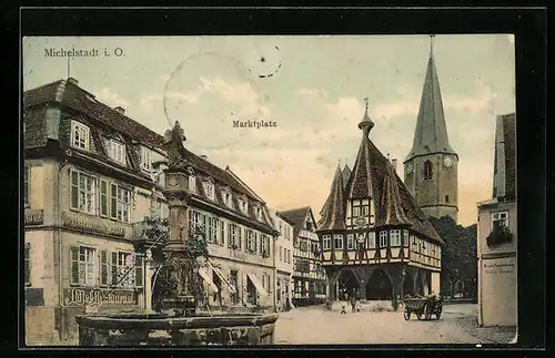 AK Michelstadt i. O., Marktplatz