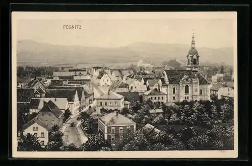 AK Pegnitz, Teilansicht aus der Vogelschau