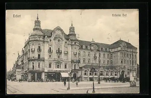 AK Erfurt, Hotel Erfurter Hof, Strassenansicht